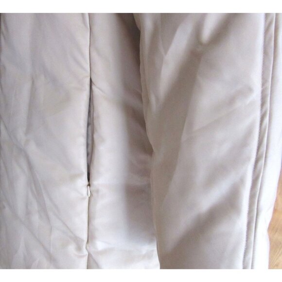 1 Madison Beige Puffer Coat W/ Fox Fur Trim Down/Feather Fill XL - Picture 5 of 11